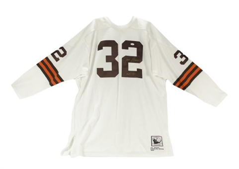 Jim Brown Signed Cleveland Browns White Jersey